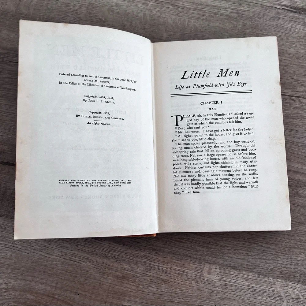 Antique Book 1915 “Little Men” Life At Plumfield With Jo’s‎ Boys